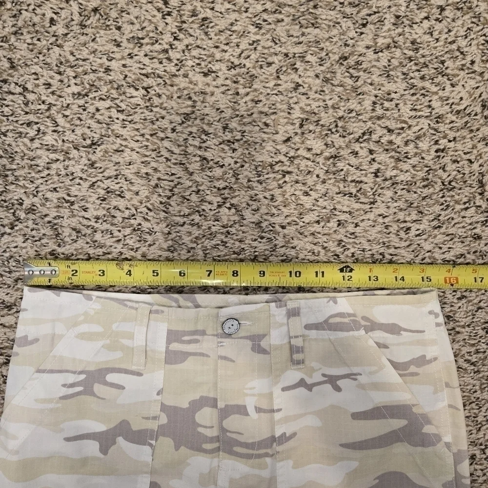 SANCTUARY White and Gray Camouflage Mini Skirt 100% Cotton Size 27